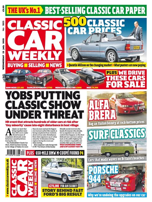 Title details for Classic Car Weekly by H BAUER PUBLISHING LIMITED - Available